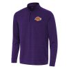 Antigua Los Angeles Lakers Heather Purple Bright Quarter Zip Unique Top
