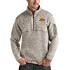 Antigua Los Angeles Lakers Chic Natural Fortune Quarter Zip Pullover Jacket