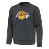 Antigua Los Angeles Lakers Pewter Relevant Pullover Sweatshirt Unique