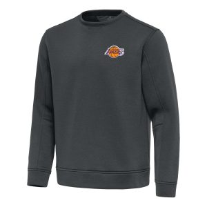 Antigua Los Angeles Elegant Lakers Pewter Relevant Pullover Sweatshirt