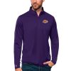 Antigua Los Angeles Lakers Purple Tribute Unique Quarter Zip Pullover Top