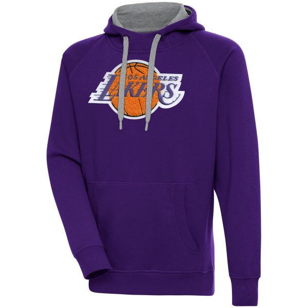 Antigua Los Stylish Angeles Lakers Purple Victory Pullover Hoodie