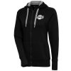Antigua Los Angeles Lakers Women's Black Brushed Metallic Victory Full Zip Fabulous Hoodie