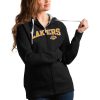 Antigua Los Angeles Lakers Women's Black Team Trendy Victory Full Zip Hoodie