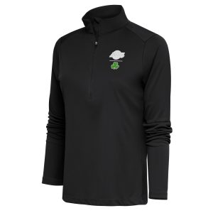 Antigua Los Angeles Lakers Women's Charcoal Unique Shamrock Tribute Half Zip Pullover Top