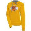 Antigua Los Angeles Lakers Women's Gold Victory Premium Pullover Hoodie