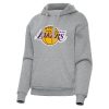 Antigua Los Angeles Lakers Women's Heather Gray Victory Pullover Hoodie Elegant