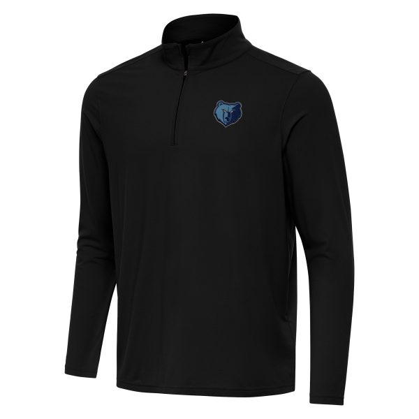 Antigua Memphis Grizzlies Black Intent Quarter Zip Chic Top