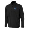 Antigua Memphis Grizzlies Black Perilous Quarter Unique Zip Sweatshirt