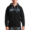 Antigua Memphis Grizzlies Black Victory Unique Full Zip Hoodie