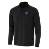 Antigua Memphis Grizzlies Heather Elegant Black Bright Quarter Zip Top