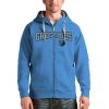 Antigua Memphis Trendy Grizzlies Light Blue Victory Full Zip Hoodie