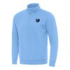 Antigua Memphis Grizzlies Light Blue Unique Victory Quarter Zip Mock Sweatshirt
