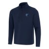 Antigua Memphis Grizzlies Chic Navy Insider Quarter Zip Top