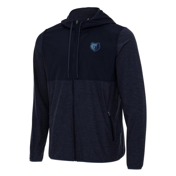 Antigua Memphis Grizzlies Navy Sway Full Zip Hoodie Fabulous Jacket