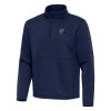 Antigua Memphis Grizzlies Navy Twist Quarter Chic Zip Pullover Top