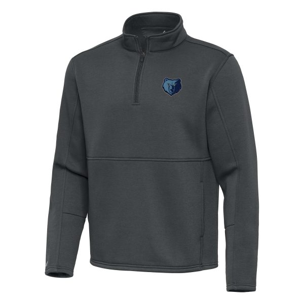 Antigua Memphis Grizzlies Pewter Twist Quarter Zip Pullover Top Gorgeous
