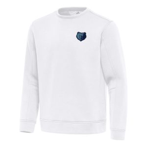 Antigua Memphis Grizzlies Unique White Relevant Pullover Sweatshirt