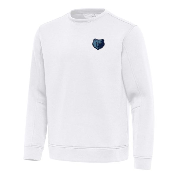 Antigua Memphis Grizzlies Unique White Relevant Pullover Sweatshirt