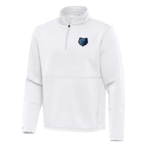 Antigua Memphis Grizzlies White Twist Quarter Zip Pullover Eye - catching Top