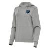 Antigua Memphis Trendy Grizzlies Women's Heather Gray Justice Pullover Hoodie