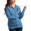 Antigua Memphis Grizzlies Women's Light Blue Victory Eye - catching Full Zip Hoodie