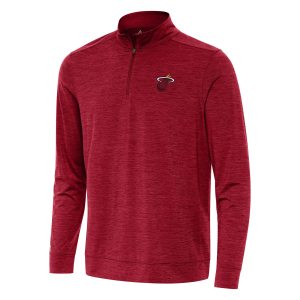 Antigua Miami Trendy Heat Cardinal Bright Quarter Zip Top