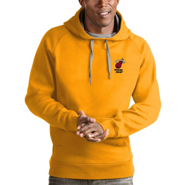 Antigua Miami Heat Gold Victory Pullover Fabulous Hoodie