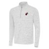Antigua Miami Heat Gray Cause Trendy Quarter Zip Top