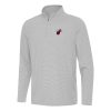 Antigua Miami Unique Heat Gray Twine Quarter Zip Top