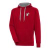 Antigua Stylish Miami Heat Red Metallic Logo Victory Raglan Pullover Hoodie