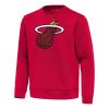 Antigua Miami Heat Eye - catching Red Relevant Pullover Sweatshirt
