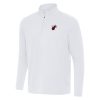 Antigua Miami Heat White Eye - catching Intent Quarter Zip Top
