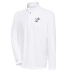 Antigua Premium Miami Heat White Metallic Logo Tribute Quarter Zip Top