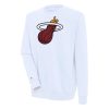 Antigua Miami Heat White Eye - catching Victory Pullover Sweatshirt