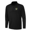 Antigua Chic Milwaukee Bucks Black Reprocess Quarter Zip Top