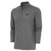 Antigua Milwaukee Bucks Heather Black Hunk Premium Quarter Zip Top