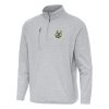 Antigua Milwaukee Bucks Heather Eye - catching Gray Certain Quarter Zip Tri Blend Sweatshirt