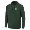 Antigua Milwaukee Bucks Heather Premium Hunter Green Spikes Raglan Quarter Zip Hoodie