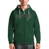Antigua Milwaukee Elegant Bucks Hunter Green Team Victory Full Zip Hoodie