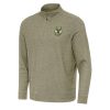 Antigua Milwaukee Bucks Olive Stylish Subtle Quarter Zip Sweatshirt