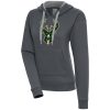 Antigua Milwaukee Bucks Women's Charcoal Victory Pullover Chic Hoodie