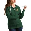 Antigua Milwaukee Bucks Women's Hunter Green Victory Full Eye - catching Zip Hoodie