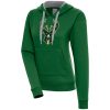 Antigua Milwaukee Bucks Women's Hunter Green Victory Pullover Hoodie Elegant