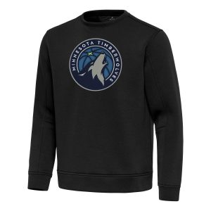 Antigua Minnesota Stylish Timberwolves Black Relevant Pullover Sweatshirt