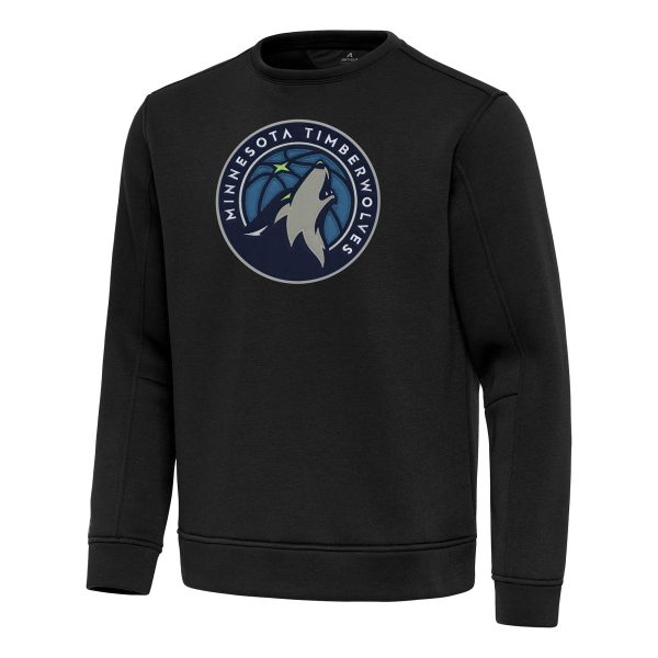 Antigua Minnesota Stylish Timberwolves Black Relevant Pullover Sweatshirt