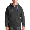 Antigua Minnesota Timberwolves Charcoal Logo Victory Unique Full Zip Hoodie