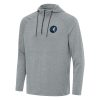 Antigua Stylish Minnesota Timberwolves Heather Gray Spikes Raglan Quarter Zip Hoodie