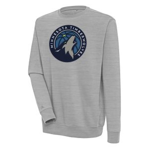 Antigua Minnesota Timberwolves Stylish Heather Gray Victory Pullover Sweatshirt