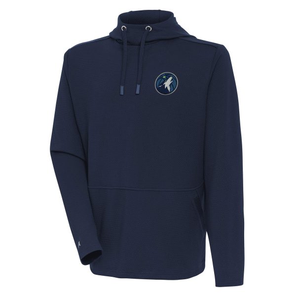 Antigua Minnesota Timberwolves Navy Pure Honeycomb Gorgeous Pullover Hoodie